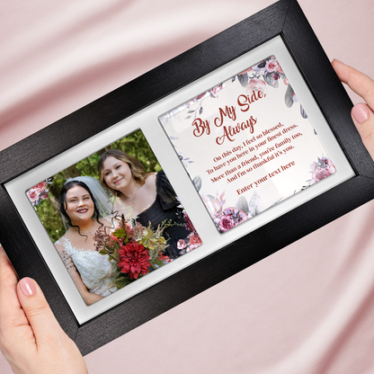 Be My Side, Always – Personalised Ceramic Tiles in Landscape Frame