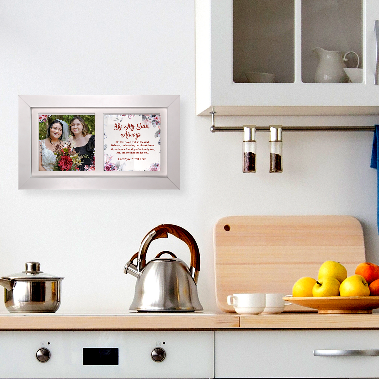 Be My Side, Always – Personalised Ceramic Tiles in Landscape Frame