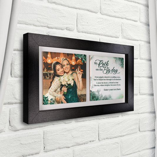 My Rock On The Big Day  – Personalised Ceramic Tiles in Landscape Frame