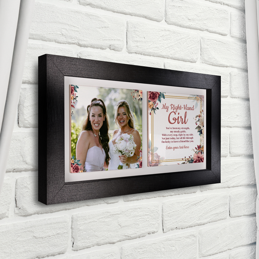 My Right-Hand Girl – Personalised Ceramic Tiles in Landscape Frame
