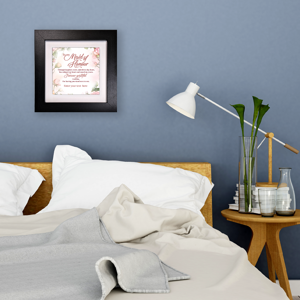 To My Maid of Honour – Personalised Square Framed Ceramic Tile