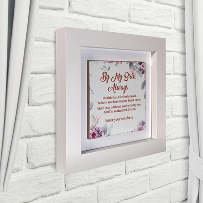 By My Side, Always – Personalised Square Framed Ceramic Tile