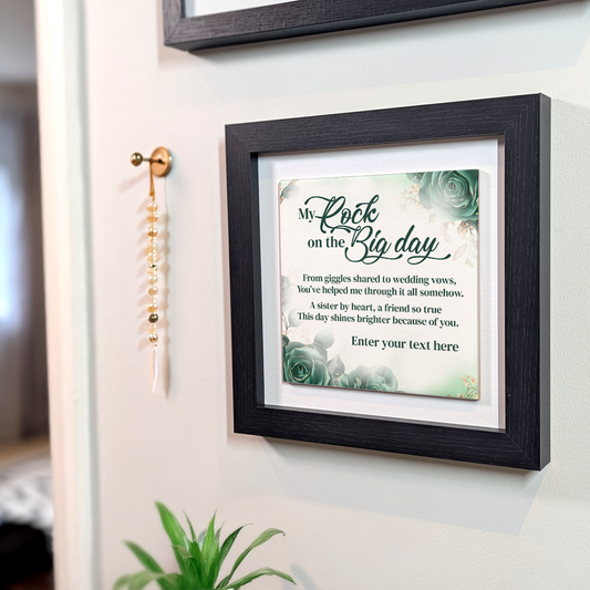 My Rock On The Big Day – Personalised Square Framed Ceramic Tile