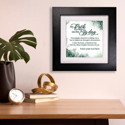 My Rock On The Big Day – Personalised Square Framed Ceramic Tile