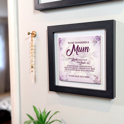 To My Wonderful Mum – Personalised Square Framed Ceramic Tile