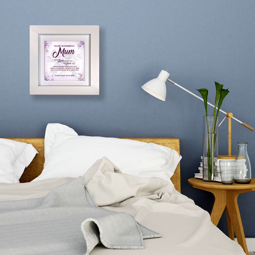 To My Wonderful Mum – Personalised Square Framed Ceramic Tile