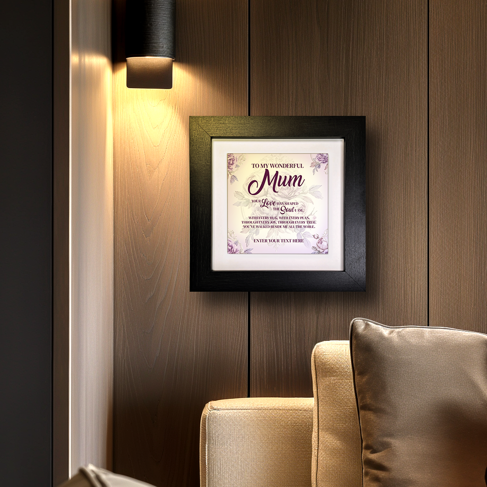 To My Wonderful Mum – Personalised Square Framed Ceramic Tile