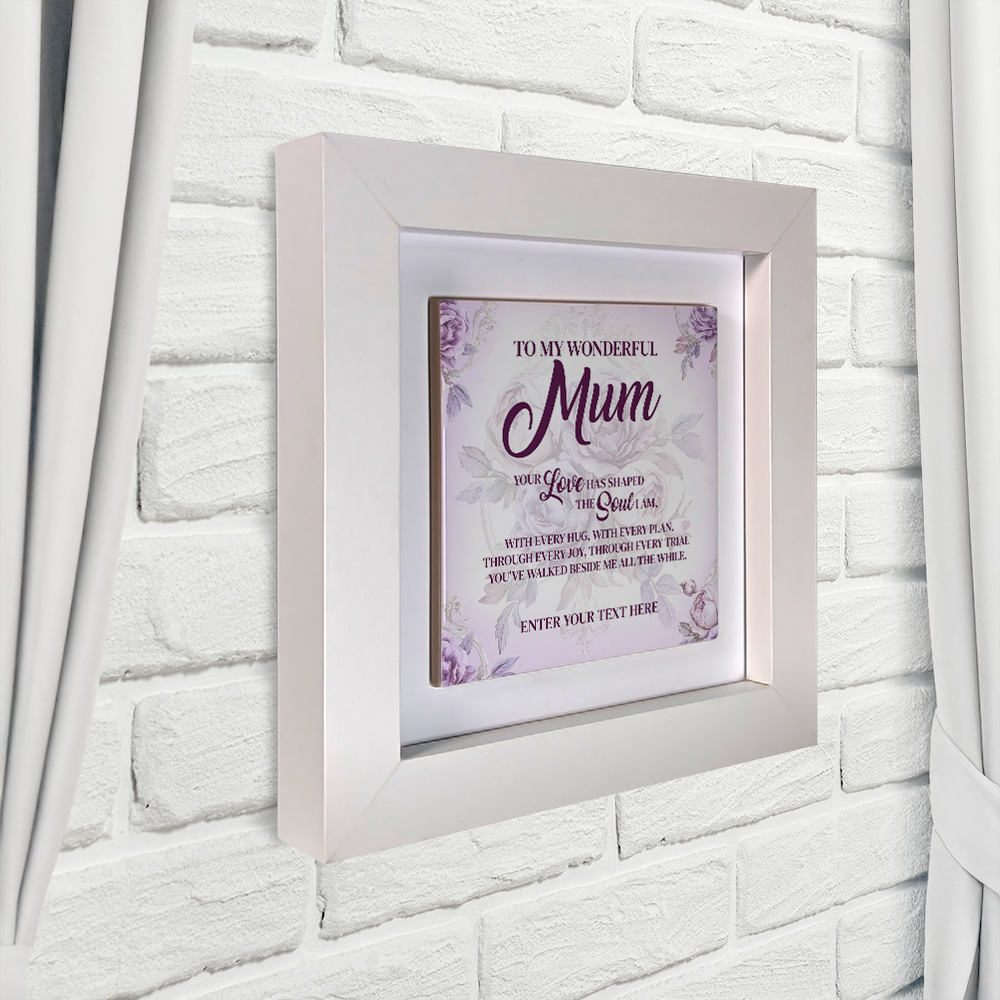 To My Wonderful Mum – Personalised Square Framed Ceramic Tile