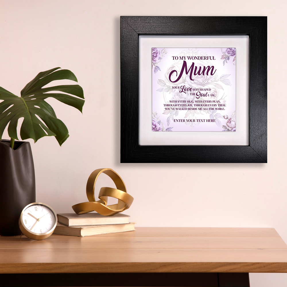 To My Wonderful Mum – Personalised Square Framed Ceramic Tile