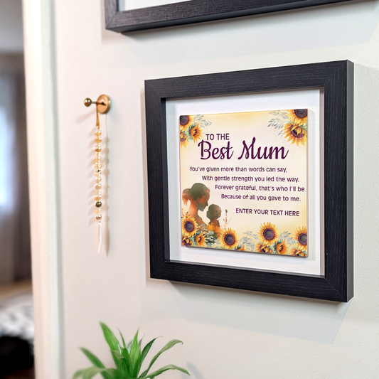 To The Best Mum  – Personalised Square Framed Ceramic Tile