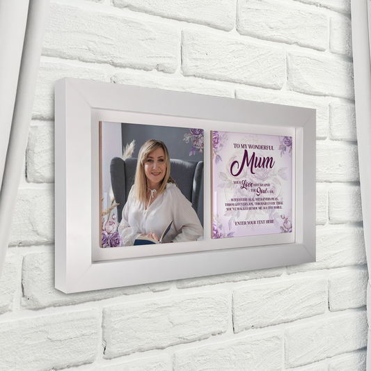To My Wonderful Mum – Personalised Ceramic Tiles in Landscape Frame