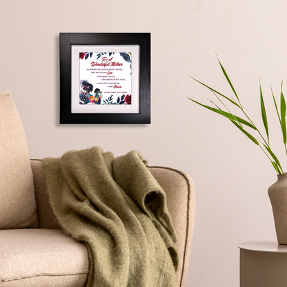 To A Wonderful Mother – Personalised Square Framed Ceramic Tile