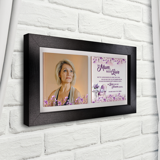 To Mum With Love – Personalised Ceramic Tiles in Landscape Frame