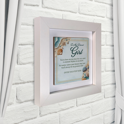 To My Dearest Girl – Personalised Square Framed Ceramic Tile
