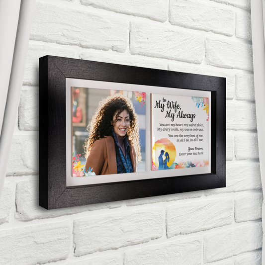 To My Wife Always – Personalised Ceramic Tiles in Landscape Frame