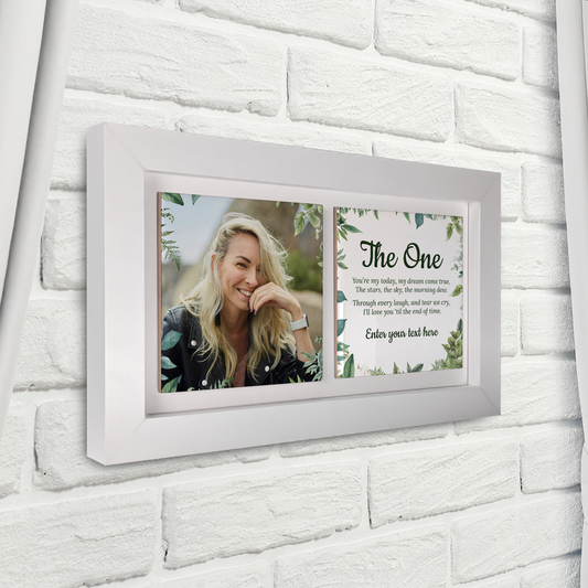 To My Wife, The One – Personalised Ceramic Tiles in Landscape Frame