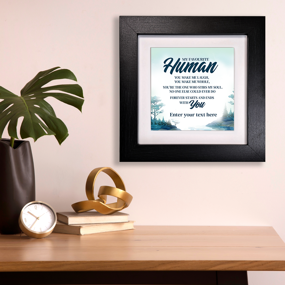 My Favourite Human – Personalised Square Framed Ceramic Tile
