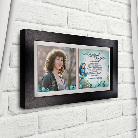To Our Beloved Daughter – Personalised Ceramic Tiles in Landscape Frame