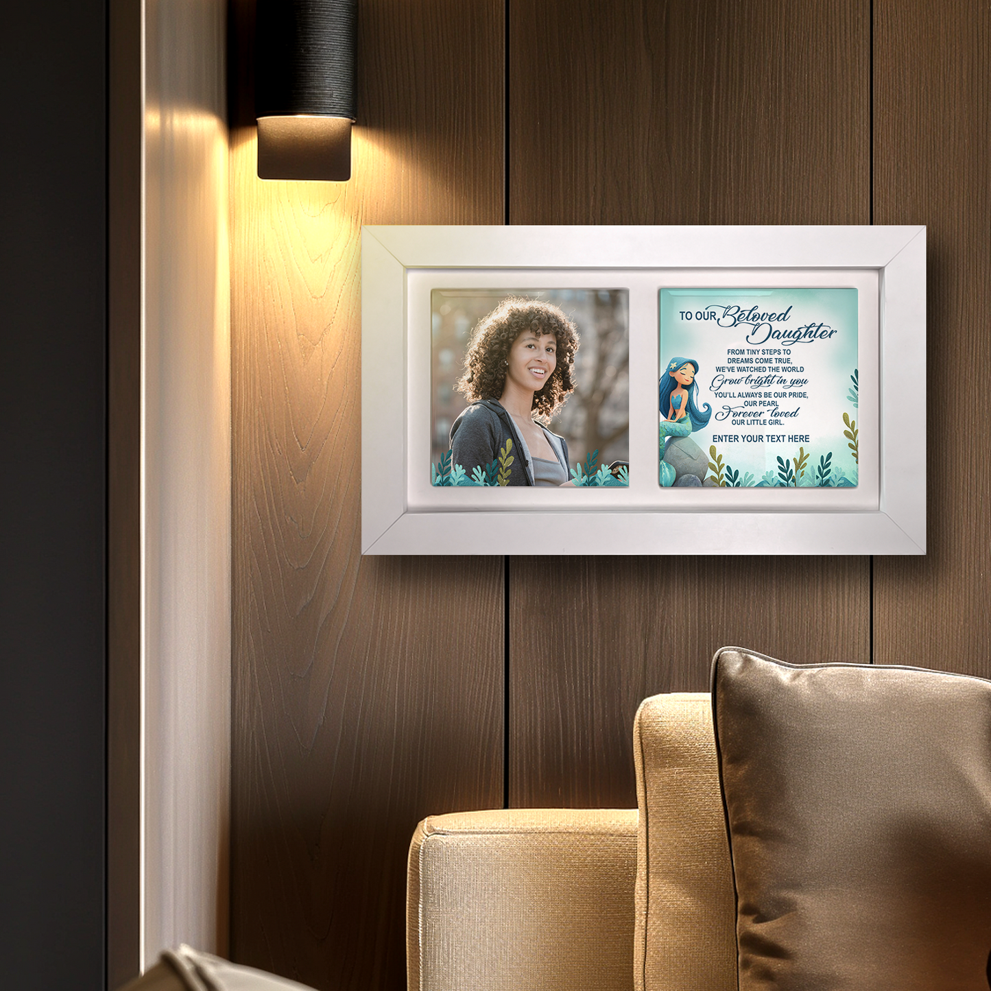 To Our Beloved Daughter – Personalised Ceramic Tiles in Landscape Frame