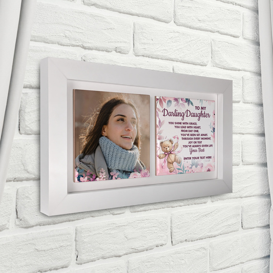 To My Darling Daughter  – Personalised Ceramic Tiles in Landscape Frame