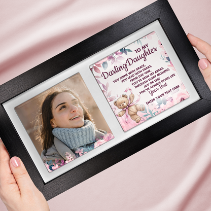 To My Darling Daughter  – Personalised Ceramic Tiles in Landscape Frame