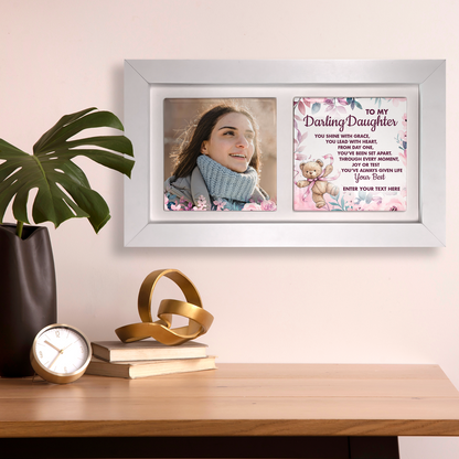 To My Darling Daughter  – Personalised Ceramic Tiles in Landscape Frame