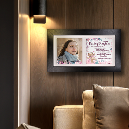 To My Darling Daughter  – Personalised Ceramic Tiles in Landscape Frame