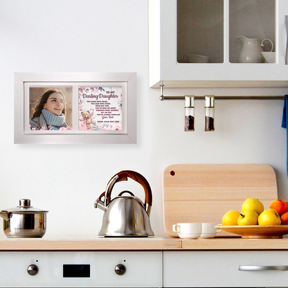 To My Darling Daughter  – Personalised Ceramic Tiles in Landscape Frame