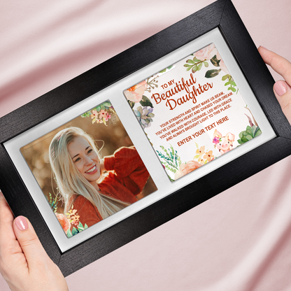 To My Beautiful Daughter – Personalised Ceramic Tiles in Landscape Frame