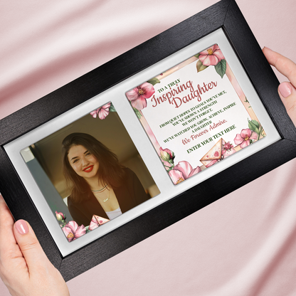 To A Truly Inspiring Daughter – Personalised Ceramic Tiles in Landscape Frame