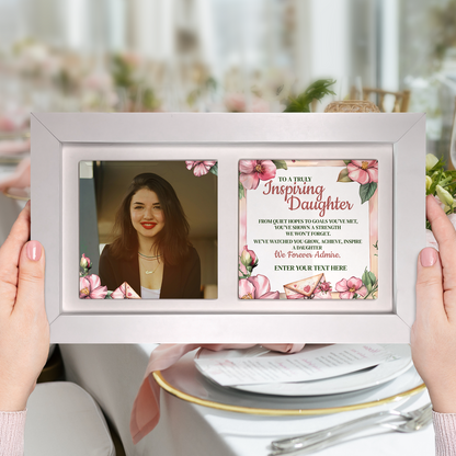 To A Truly Inspiring Daughter – Personalised Ceramic Tiles in Landscape Frame