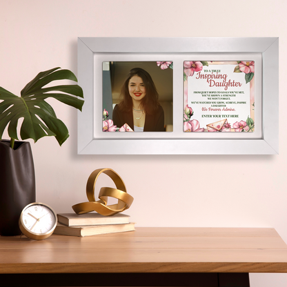 To A Truly Inspiring Daughter – Personalised Ceramic Tiles in Landscape Frame