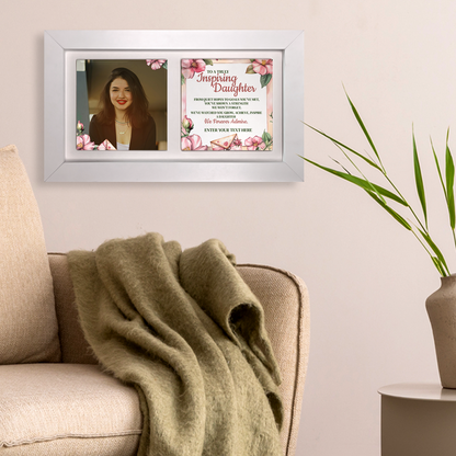 To A Truly Inspiring Daughter – Personalised Ceramic Tiles in Landscape Frame