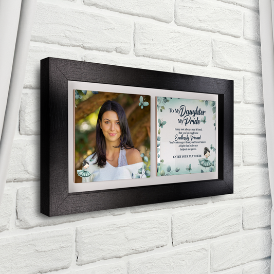 To My Daughter, My Pride – Personalised Ceramic Tiles in Landscape Frame