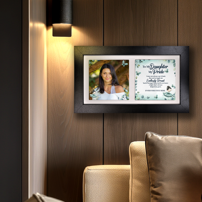 To My Daughter, My Pride – Personalised Ceramic Tiles in Landscape Frame