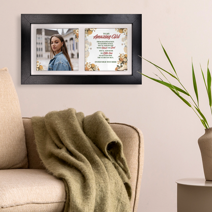 To My Amazing Girl – Personalised Ceramic Tiles in Landscape Frame