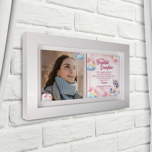 To My Beautiful Daughter – Personalised Ceramic Tiles in Landscape Frame