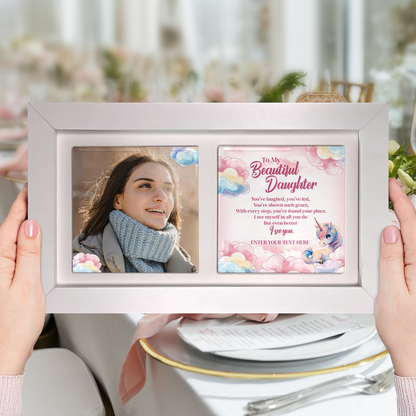 To My Beautiful Daughter – Personalised Ceramic Tiles in Landscape Frame