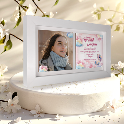 To My Beautiful Daughter – Personalised Ceramic Tiles in Landscape Frame