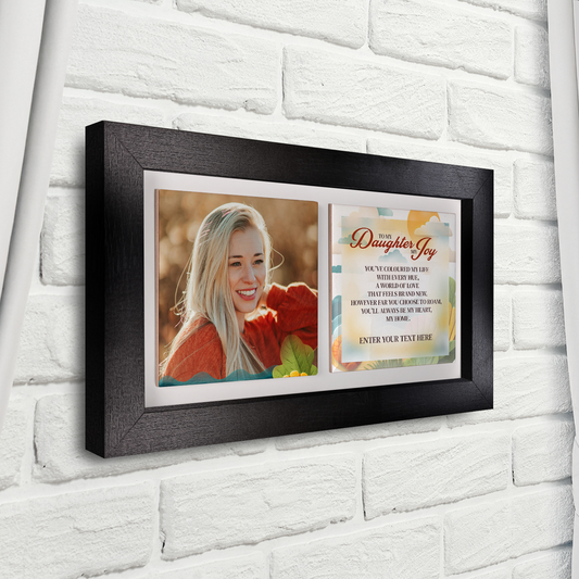 To My Daughter, My Joy – Personalised Ceramic Tiles in Landscape Frame