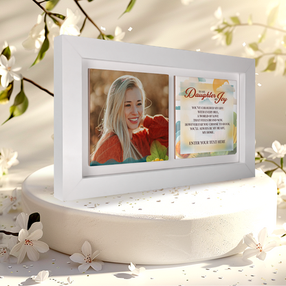 To My Daughter, My Joy – Personalised Ceramic Tiles in Landscape Frame