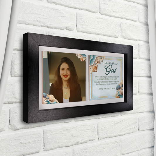 To My Dearest Girl – Personalised Ceramic Tiles in Landscape Frame