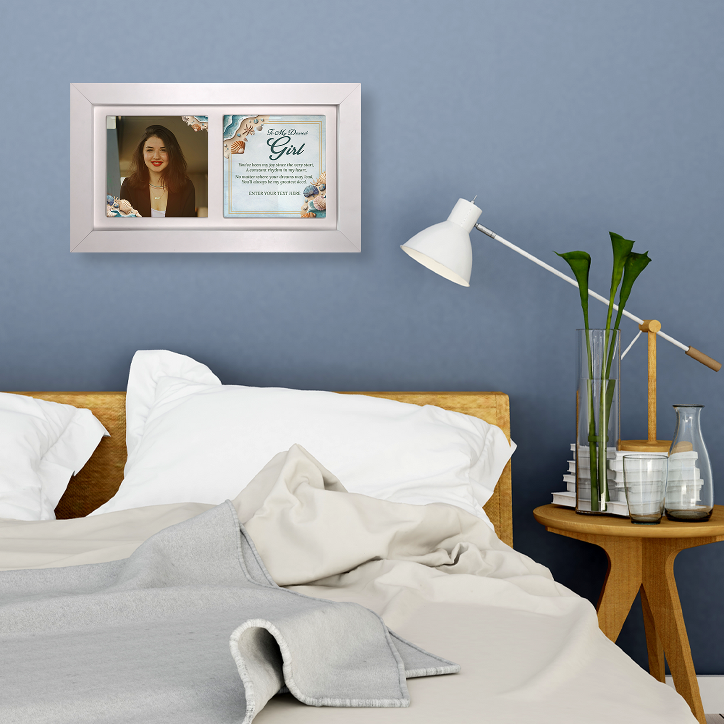 To My Dearest Girl – Personalised Ceramic Tiles in Landscape Frame