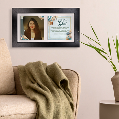 To My Dearest Girl – Personalised Ceramic Tiles in Landscape Frame