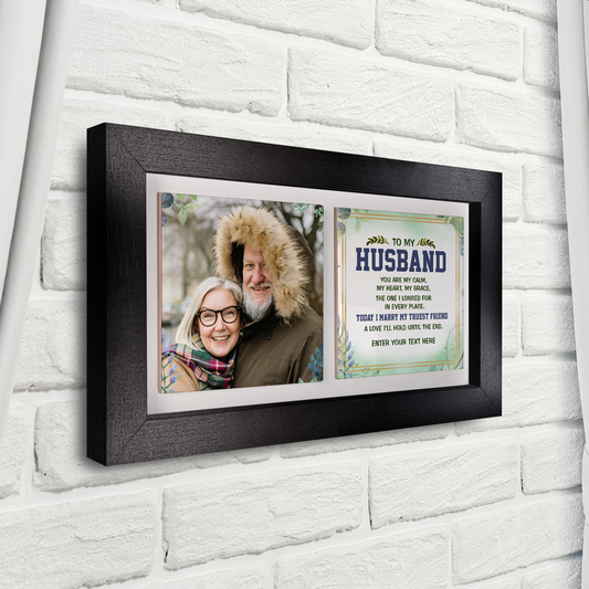 To My Husband – Personalised Ceramic Tiles in Landscape Frame