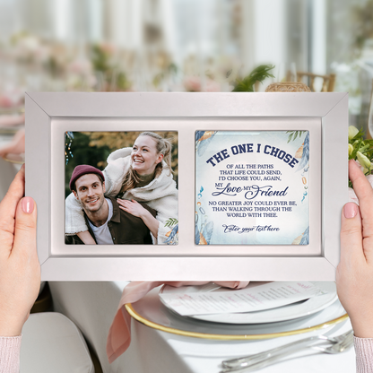 The One I Chose – Personalised Ceramic Tiles in Landscape Frame