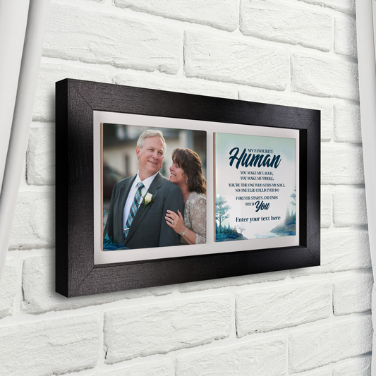 My Favourite Human  – Personalised Ceramic Tiles in Landscape Frame