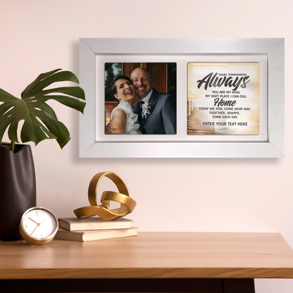 Today, Tomorrow, Always  – Personalised Ceramic Tiles in Landscape Frame