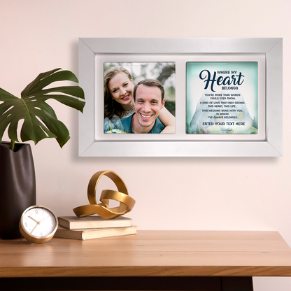 Where My Heart Belongs – Personalised Ceramic Tiles in Landscape Frame