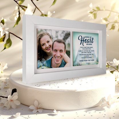 Where My Heart Belongs – Personalised Ceramic Tiles in Landscape Frame
